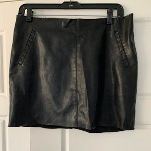 Sz S - Zara Fake Leather Mini Skirt, Elastic Waist